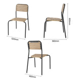 FU537 Bolero Santorini Wood Effect Outdoor Chairs (Pack of 4)