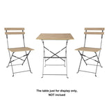 FU539 Bolero Perth Pavement Style Folding Chairs Wood Effect (Pack of 2)