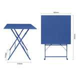 FU540 Bolero Perth Pavement Style Square Table Dark Navy