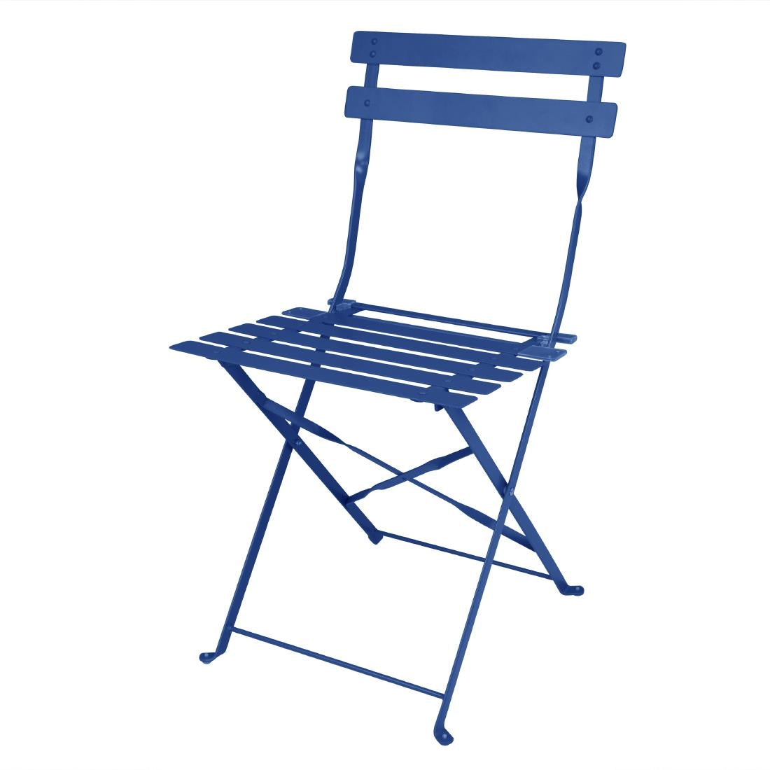 FU541 Bolero Perth Pavement Style Folding Chairs Dark Navy (Pack of 2)