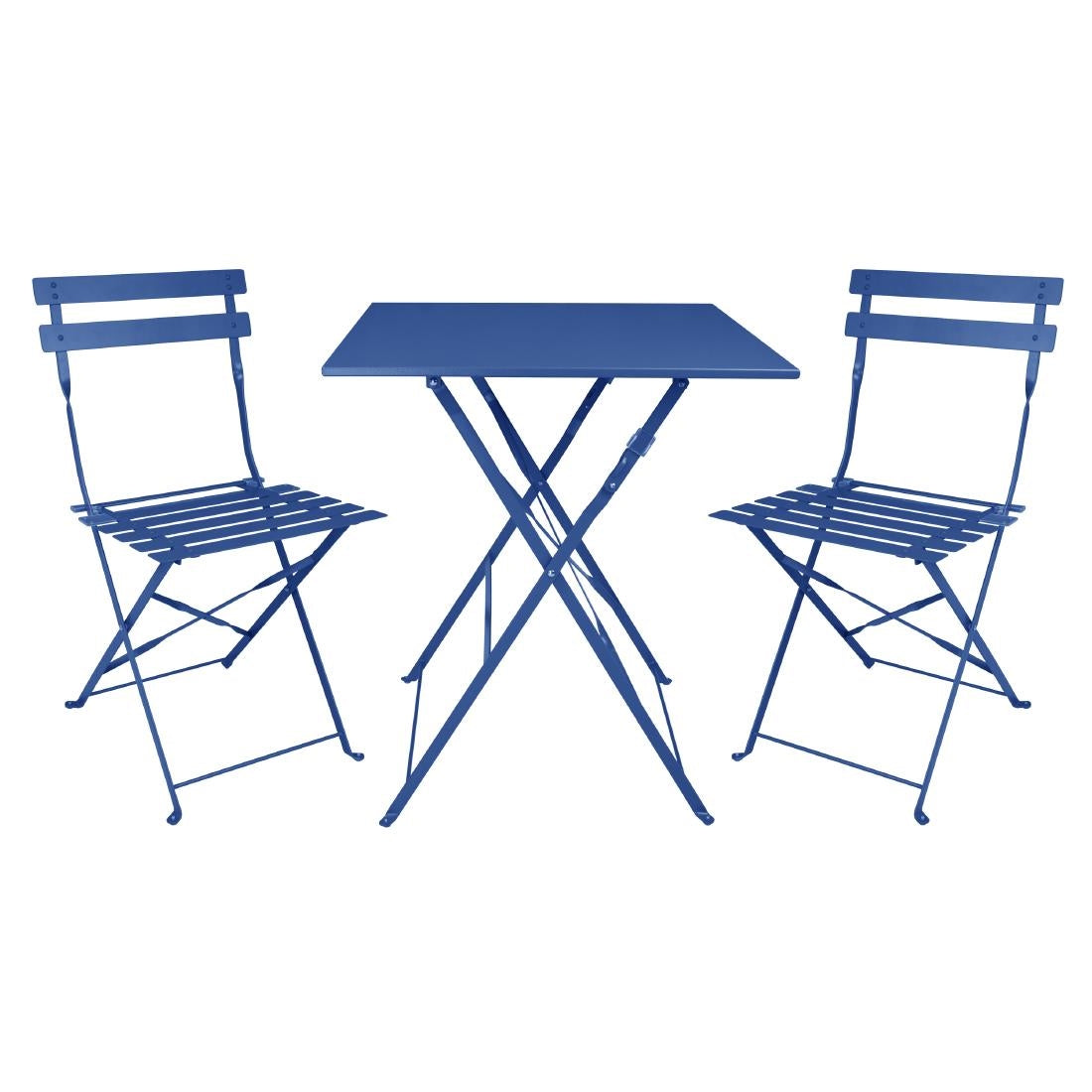 FU541 Bolero Perth Pavement Style Folding Chairs Dark Navy (Pack of 2)