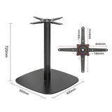 FU547 Bolero Black Cast Iron Table Base 720x600mm