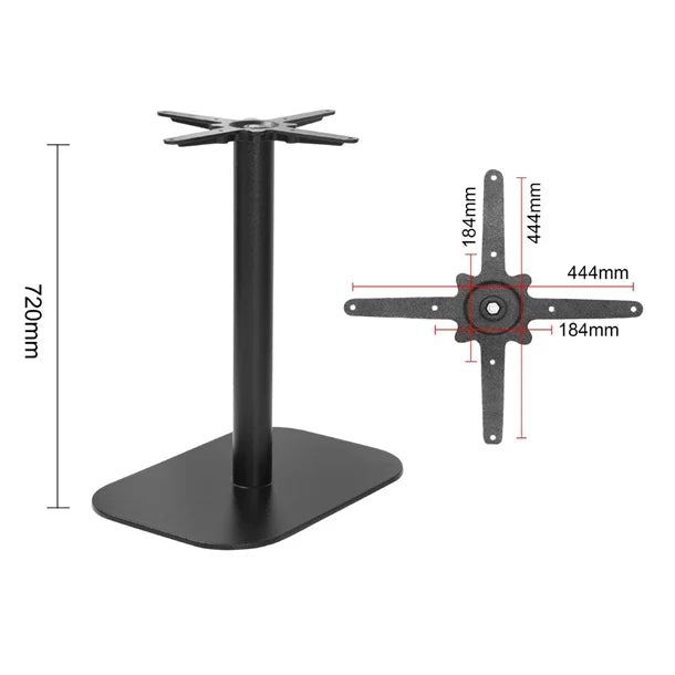 FU548 Bolero Black Cast Iron Table Base 720x420x600mm