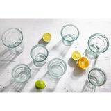 FU597 Olympia Recycled Glass Ribbed Stackable Tumblers 300ml (Pack of 6)