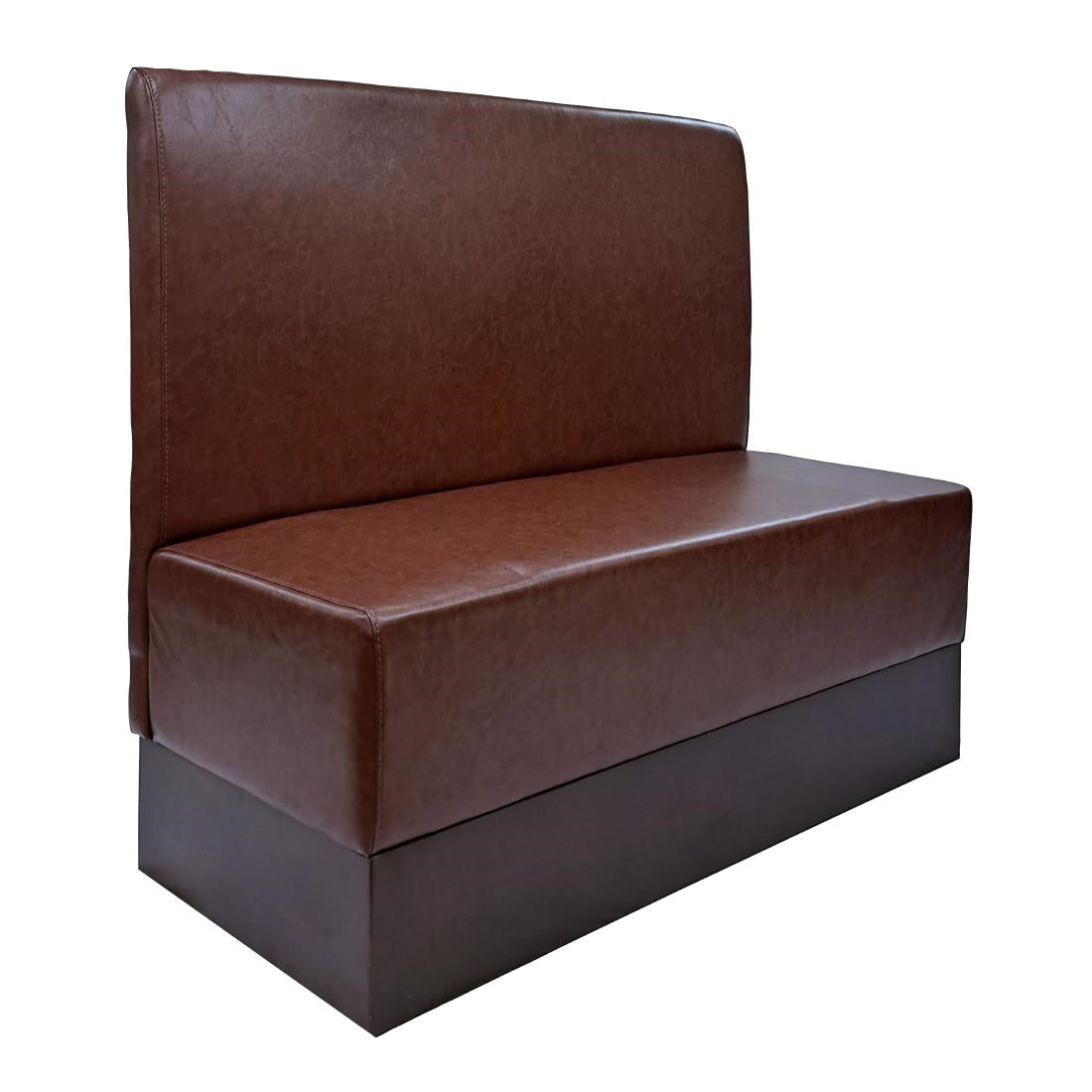 FU643 Single Booth in Bison Espresso Vinyl