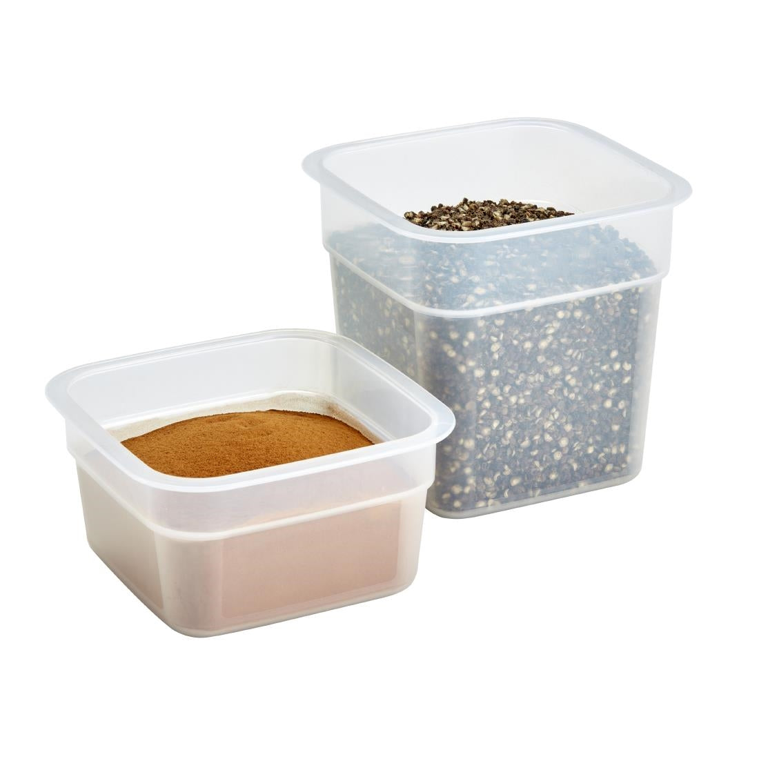 FU680 Cambro FreshPro Food Containers with Lid (Pack of 2 x 0.95ltr and 2 x 0.47Ltr)