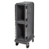 FU693 Cambro Ultra Pro Cart Tall Two Door Hot and Cold Food Cart Charcoal Grey