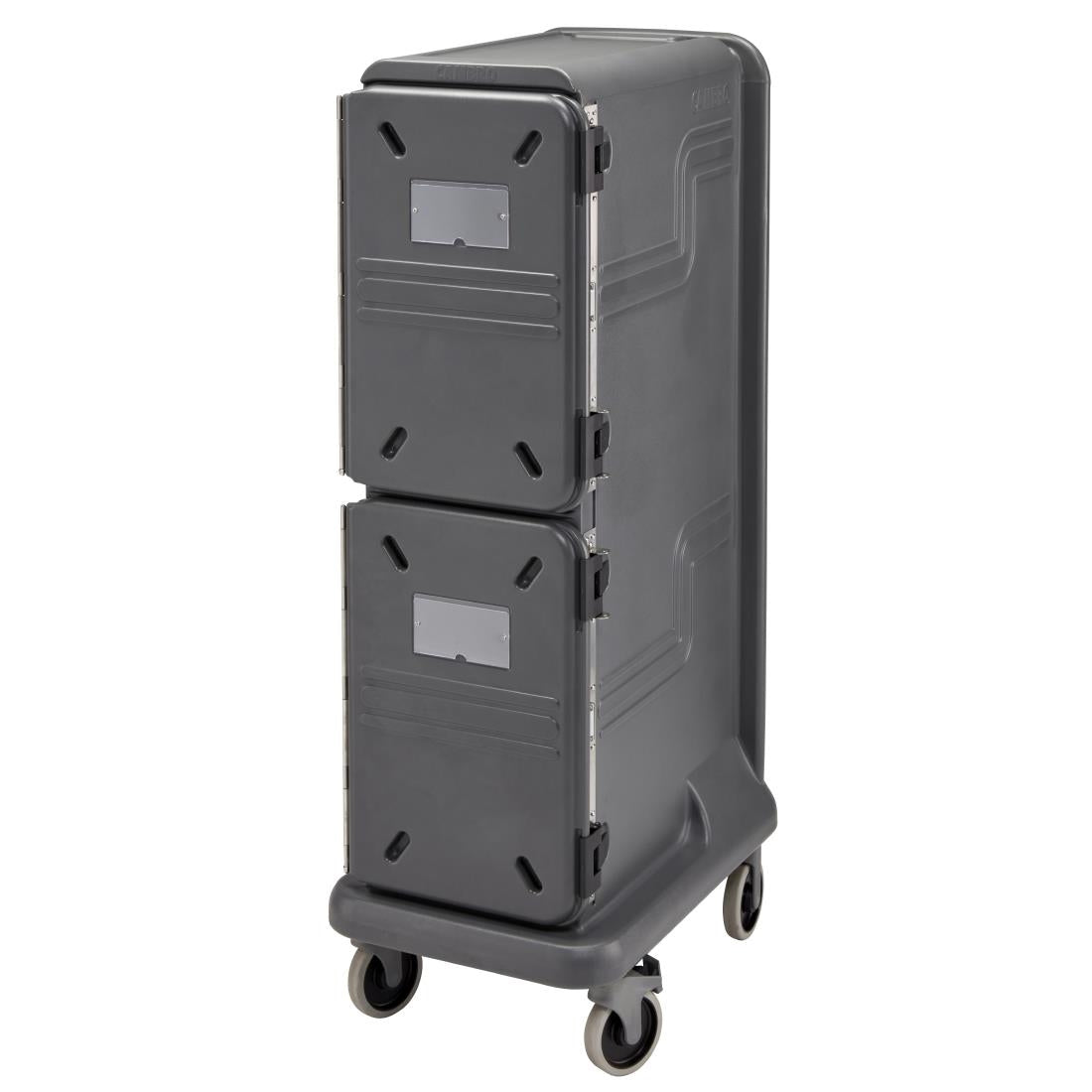 FU693 Cambro Ultra Pro Cart Tall Two Door Hot and Cold Food Cart Charcoal Grey