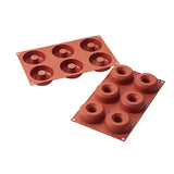 FU712 Schneider Silicone Six Ring Donut Mould 75x25mm - JD Catering Equipments Ltd