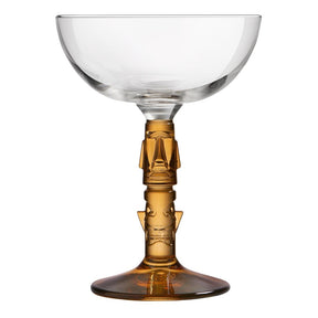 Onis Tiki Coupe Amber Stem Glasses 250ml (6 Pack)