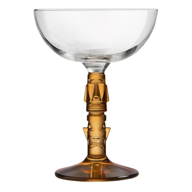 Onis Tiki Coupe Amber Stem Glasses 250ml (6 Pack)