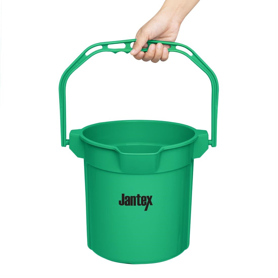 FU833 Jantex Green Graduated Bucket with Pouring Lip 10ltr