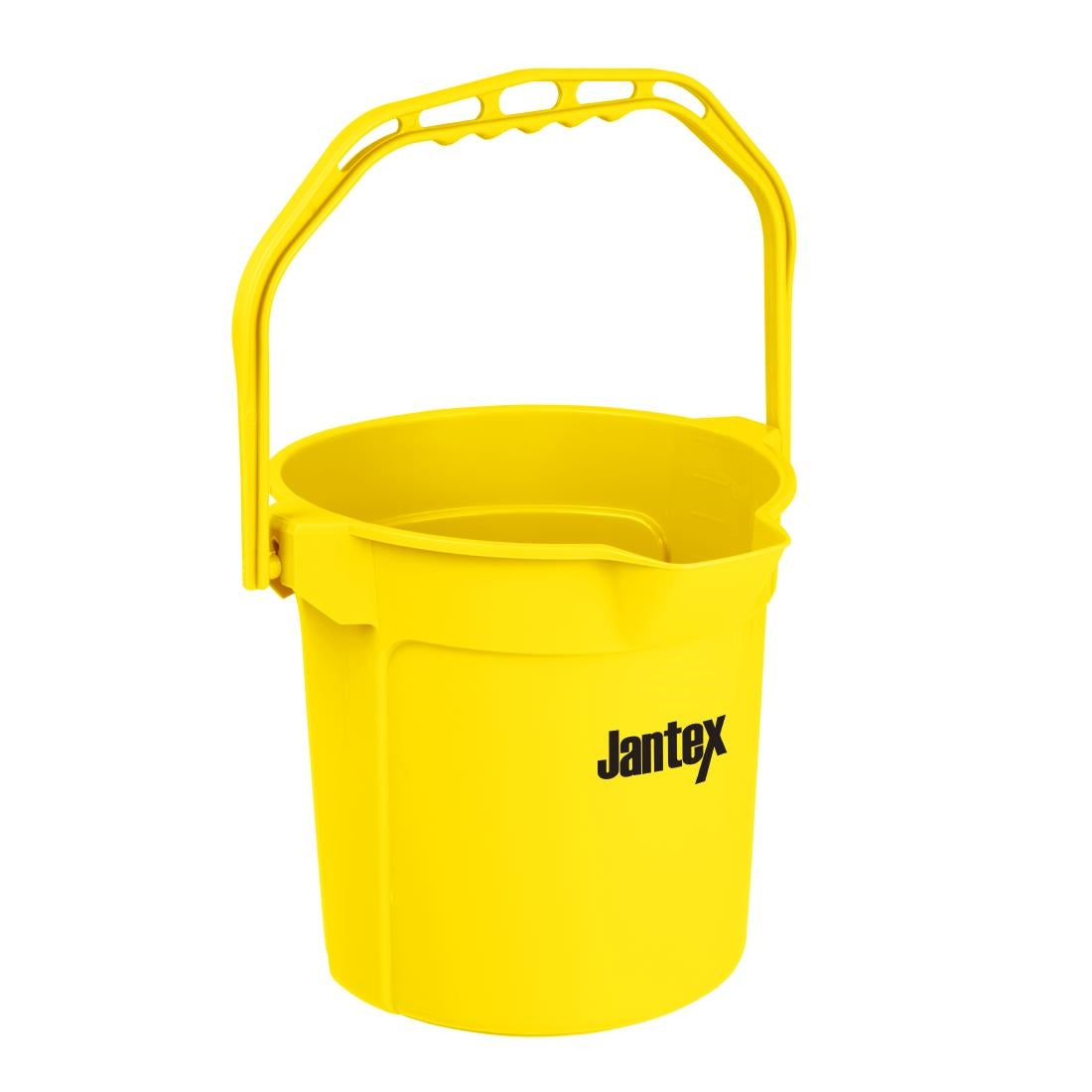 FU834 Jantex Yellow Graduated Bucket with Pouring Lip 10ltr