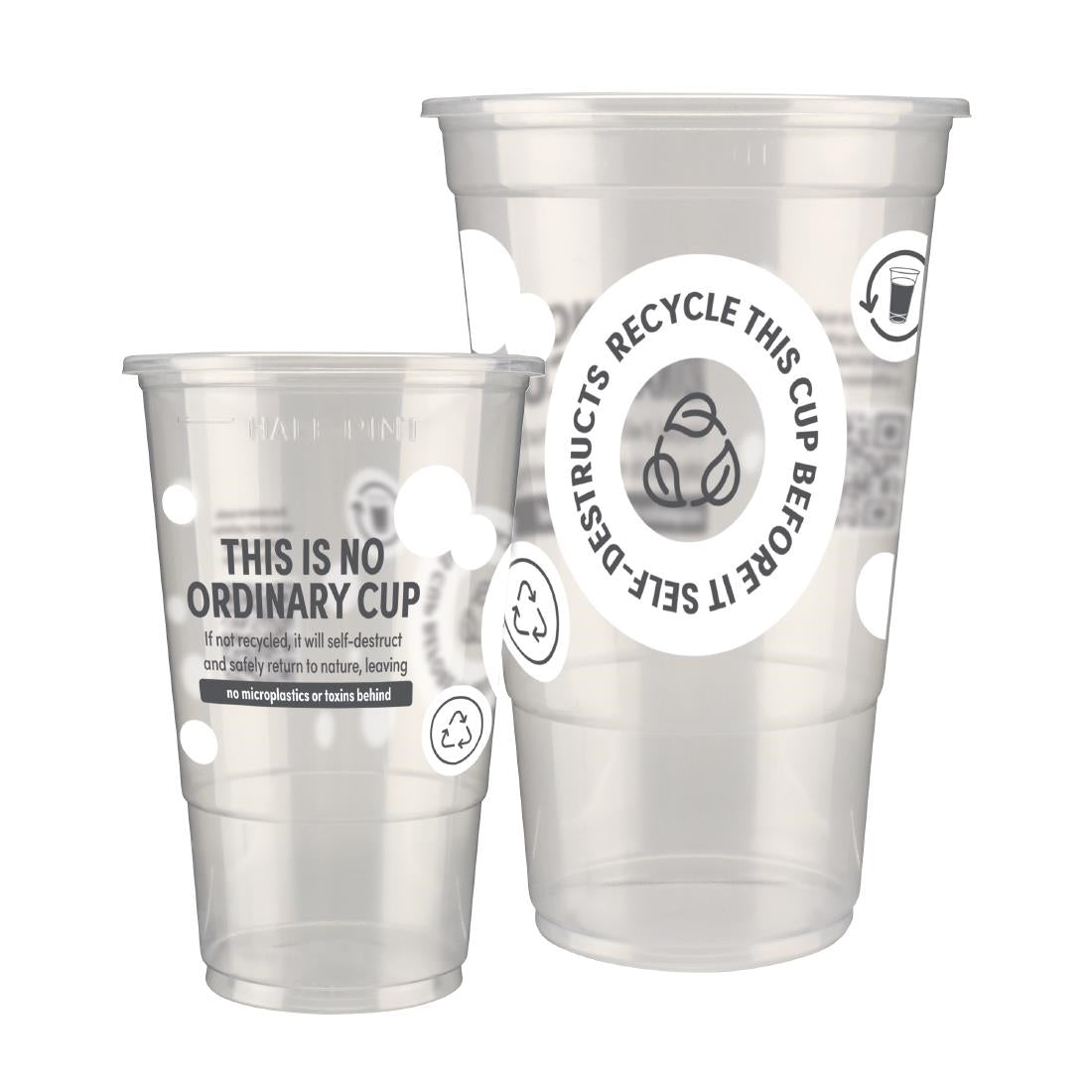 FU894 eGreen Printed TWOinONE Flexy Half-pint Glass CE Marked to Line (Pack of of 1000)