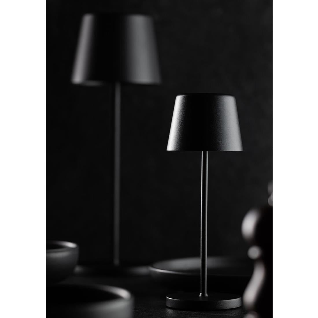 FU967 Utopia Bermuda Micro LED Cordless Lamp 210mm Black (Pack of 6)