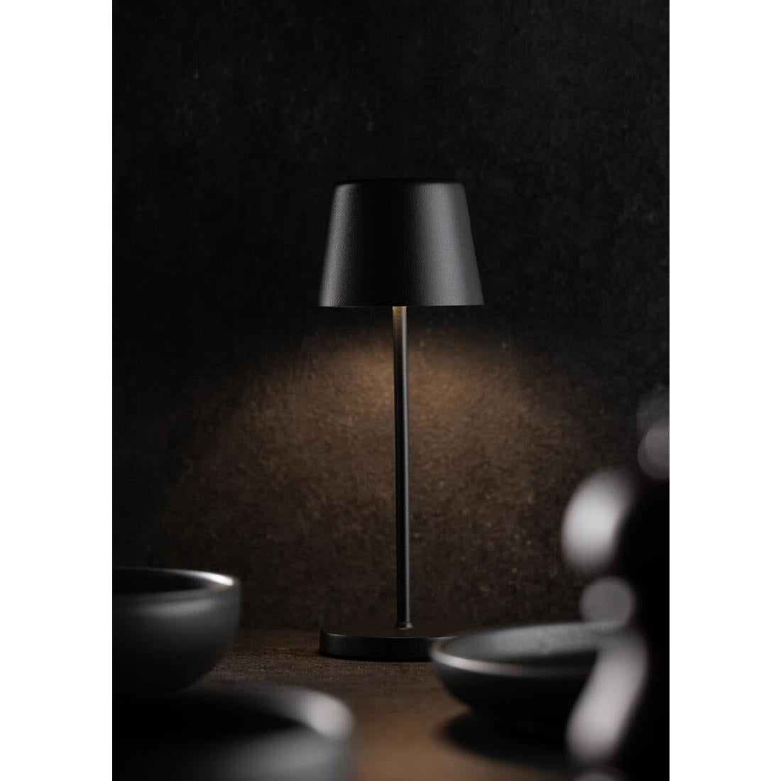 FU967 Utopia Bermuda Micro LED Cordless Lamp 210mm Black (Pack of 6)