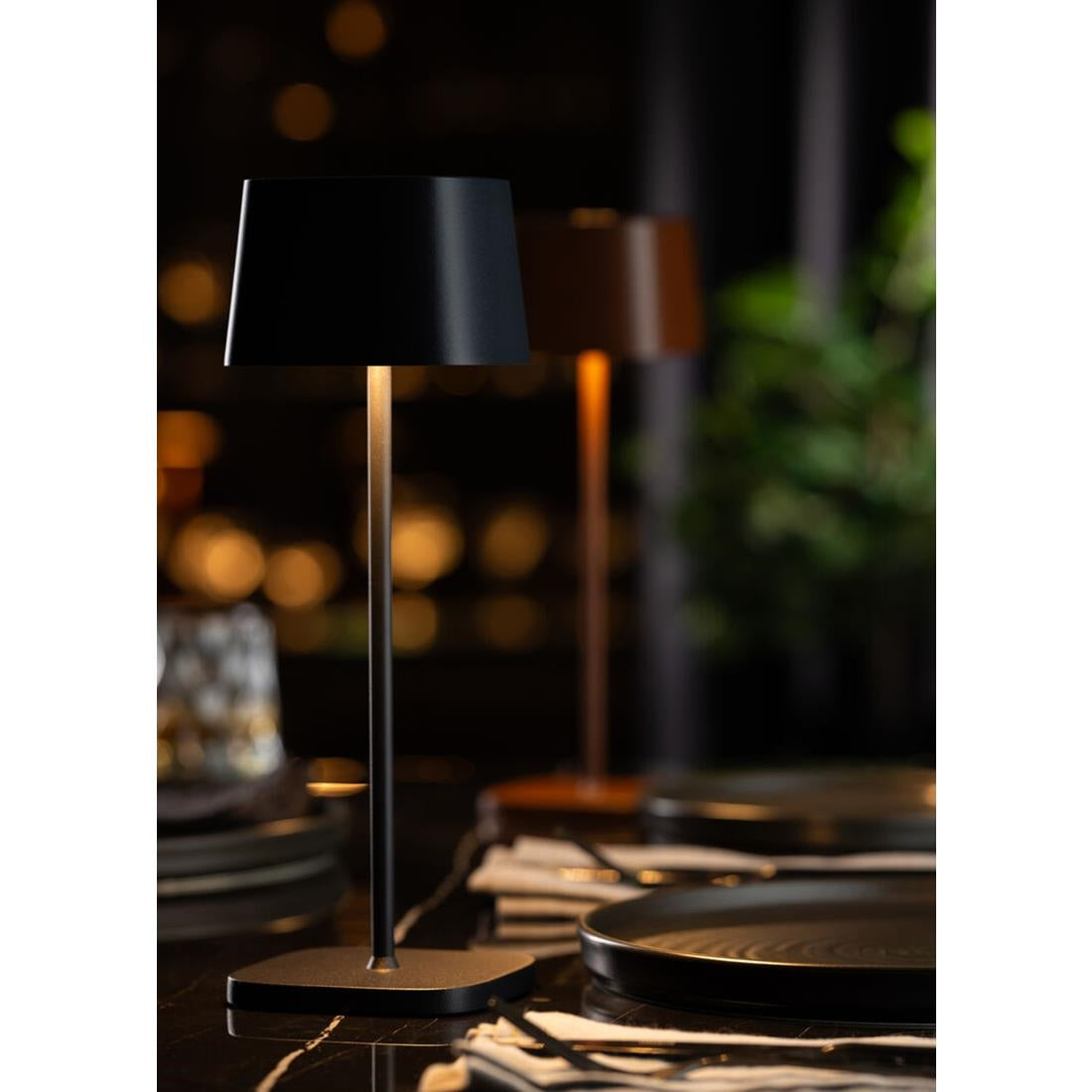 FU971 Utopia Montego LED Cordless Lamp 300mm Black (Pack of 6)