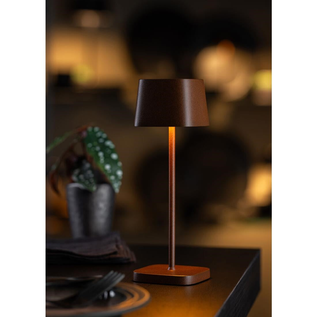 FU974 Utopia Montego Micro LED Cordless Lamp 200mm Corten (Pack of 6)