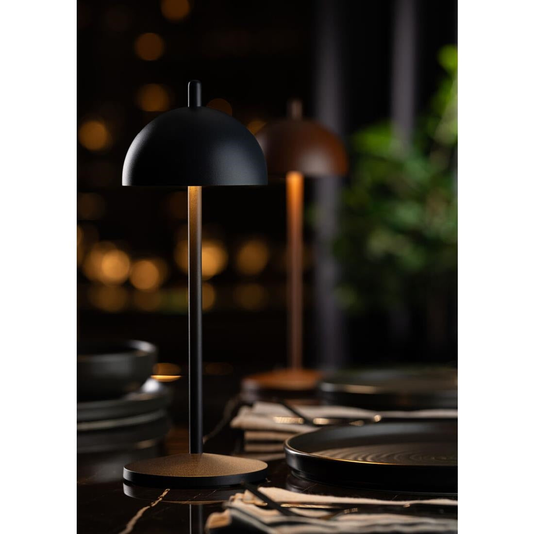 FU975 Utopia Antigua LED Cordless Lamp 300mm Black (Pack of 6)