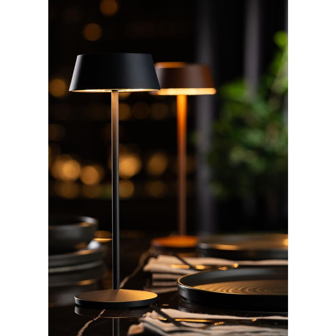 FU979 Utopia Martinique LED Cordless Lamp 300mm Black (Pack of 6)