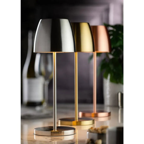 FU985 Utopia Montserrat LED Cordless Lamp 300mm Brushed Gold (Pack of 6) - JD Catering Equipment Solutions Ltd