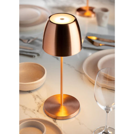 FU986 Utopia Montserrat LED Cordless Lamp 300mm Brushed Copper (Pack of 6)