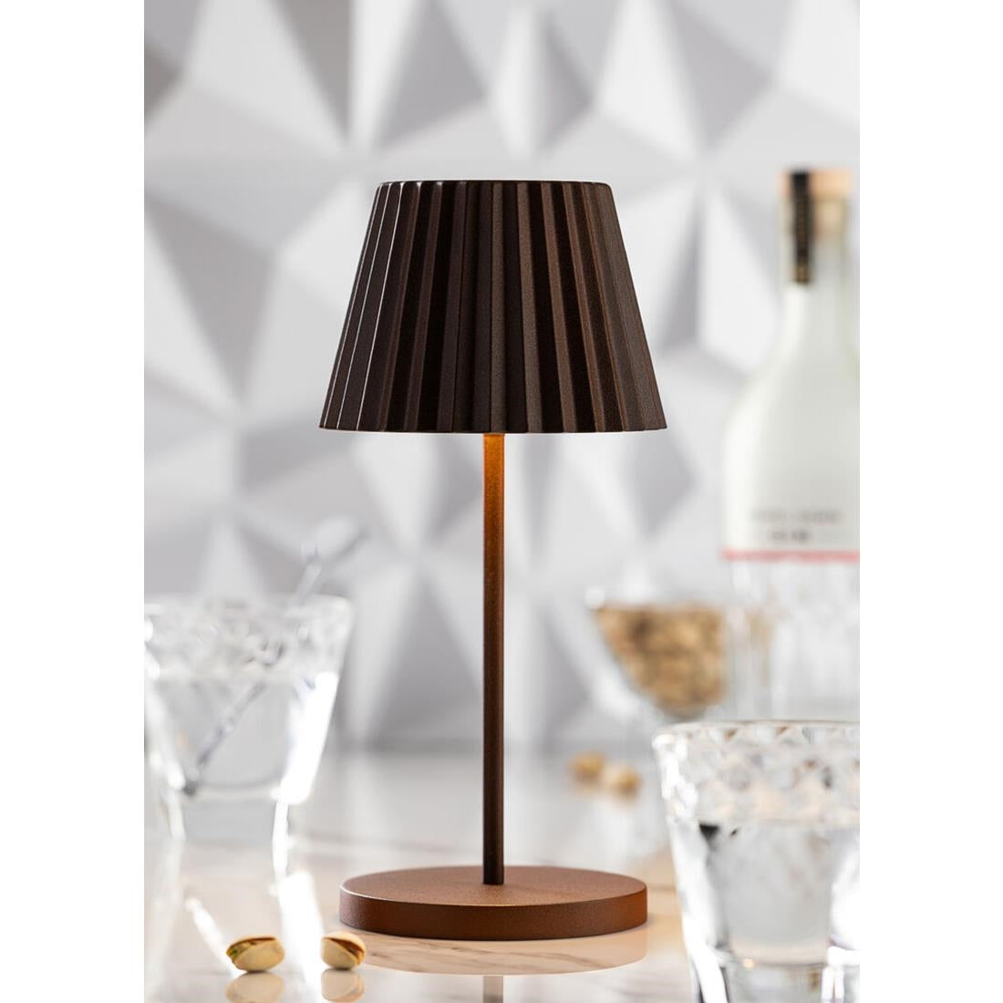 FU989 Utopia Dominica LED Cordless Lamp 260mm Cocoa (Pack of 6)
