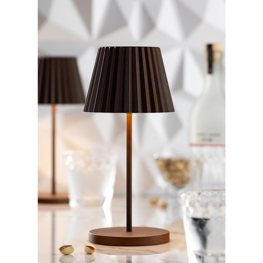 FU989 Utopia Dominica LED Cordless Lamp 260mm Cocoa (Pack of 6)