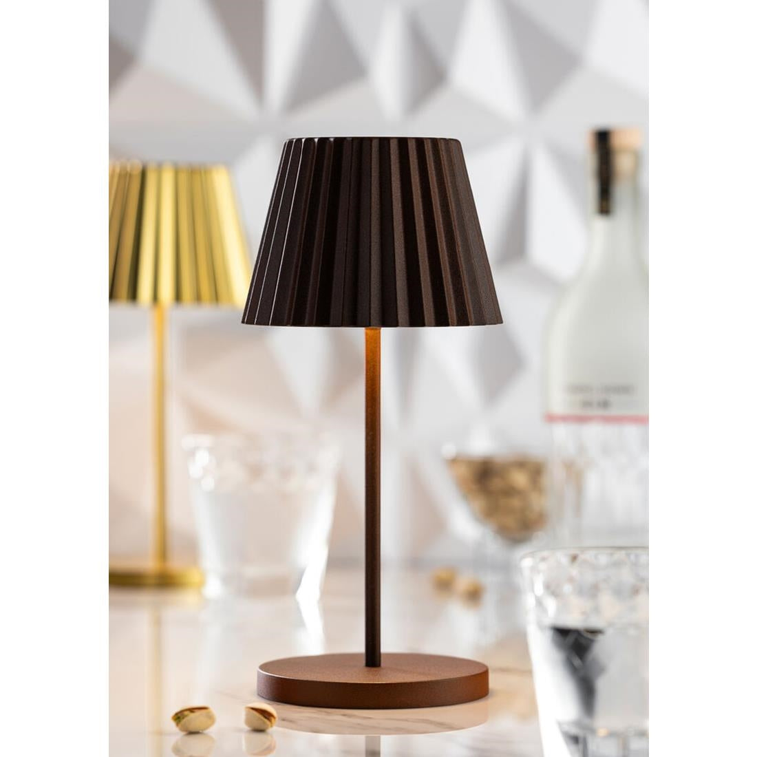 FU989 Utopia Dominica LED Cordless Lamp 260mm Cocoa (Pack of 6)