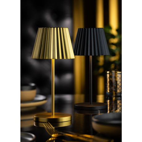 FU990 Utopia Dominica LED Cordless Lamp 260mm Brushed Gold (Pack of 6)