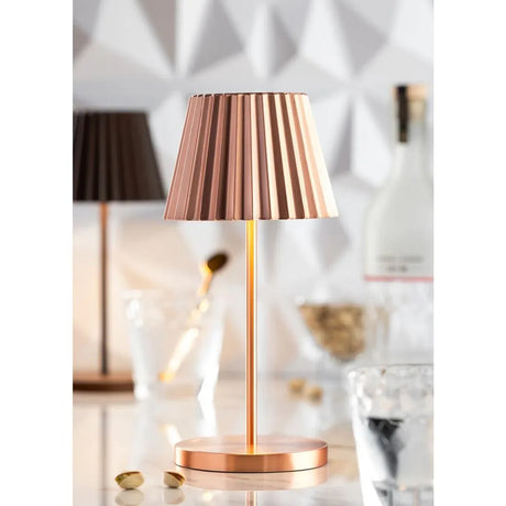 FU991 Utopia Dominica LED Cordless Lamp 260mm Brushed Copper (Pack of 6) - JD Catering Equipment Solutions Ltd