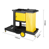 FU998 Jantex Cleaning Trolley Black with Lockable Cabinet