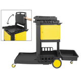 FU998 Jantex Cleaning Trolley Black with Lockable Cabinet