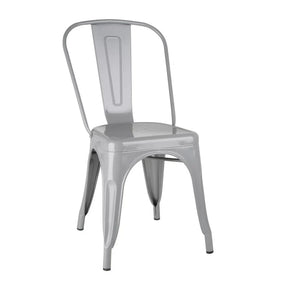 FW509 Bolero Bistro Steel Side Chairs Grey (Pack of 4) - JD Catering Equipment Solutions Ltd