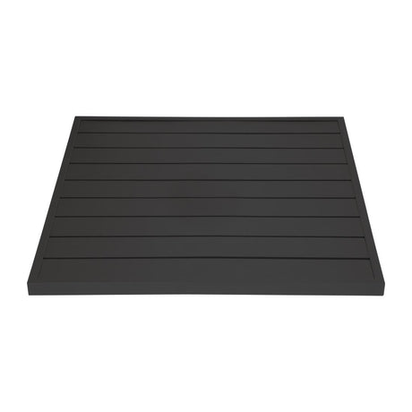 Bolero Aluminium Square Table Top Black 700x700mm