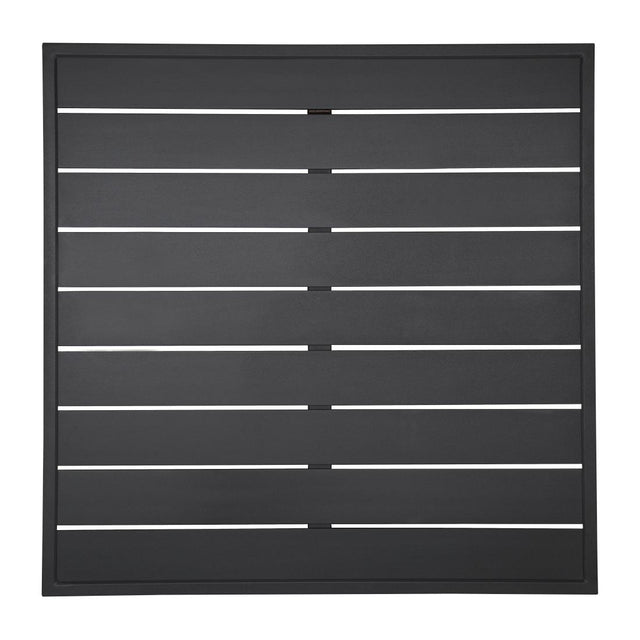 Bolero Aluminium Square Table Top Black 700x700mm