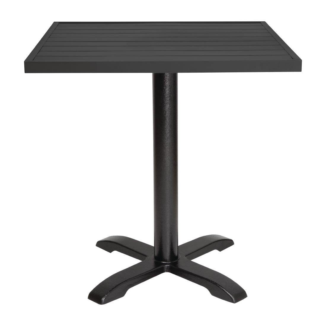 Bolero Aluminium Square Table Top Black 700x700mm