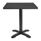 Bolero Aluminium Square Table Top Black 700x700mm