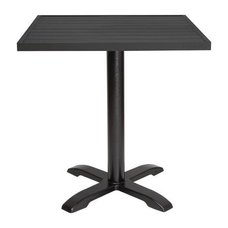 Bolero Aluminium Square Table Top Black 700x700mm
