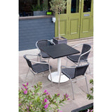Bolero Aluminium Square Table Top Black 700x700mm