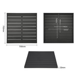 Bolero Aluminium Square Table Top Black 700x700mm