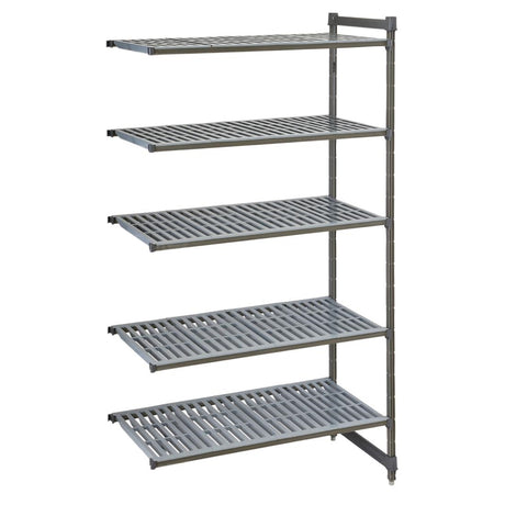 Cambro Camshelving Basics Plus Add-On Unit 5 Tier With Vented Shelves 2140(H)x 1175(W)x 610(D)mm