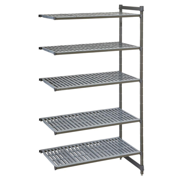 Cambro Camshelving Basics Plus Add-On Unit 5 Tier With Vented Shelves 2140(H)x 1175(W)x 610(D)mm