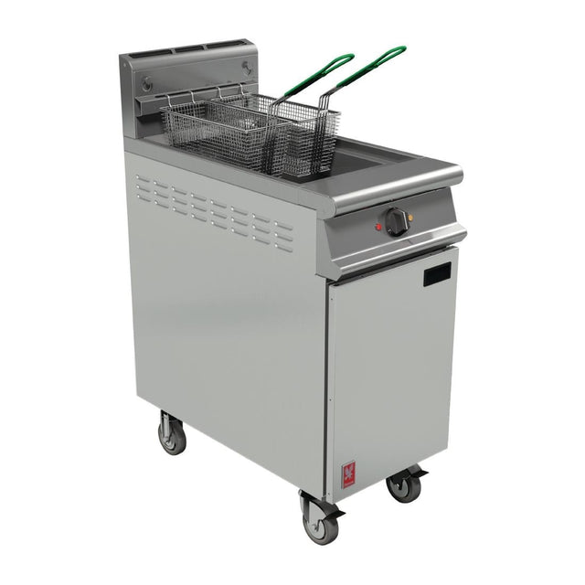 Falcon Dominator Plus Free Standing Natural Gas Fryer on Castors with Fryer Angel G3840X