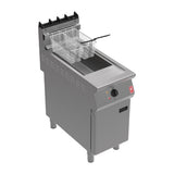 Falcon F900 Free Standing Propane Gas Fryer on Feet with Fryer Angel G9341X