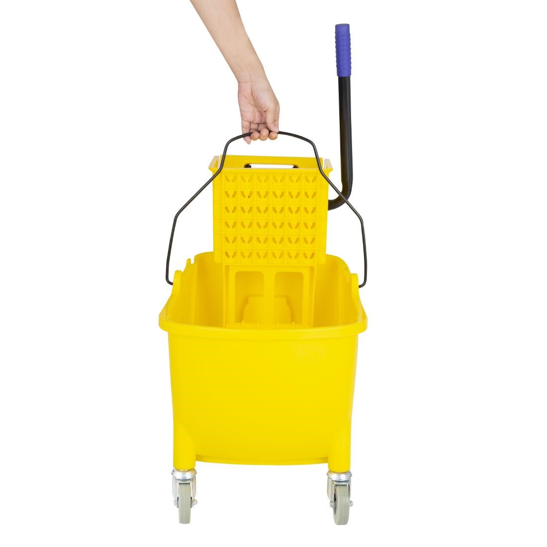 FW866 Jantex 30ltr Mop Bucket with Foot Pedal release - Yellow