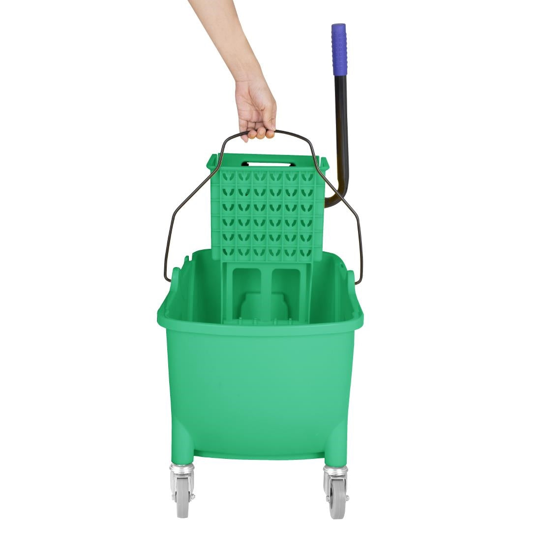 FW867 Jantex 30ltr Mop Bucket with Foot Pedal release - Green