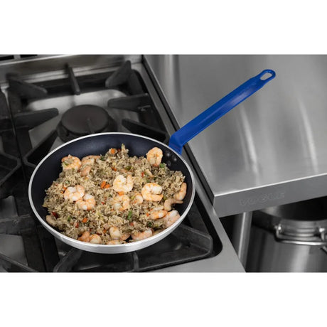 HT972 - Hygiplas Aluminium Non-stick Teflon Platinum Plus Frying Pan with Blue Handle 28cm