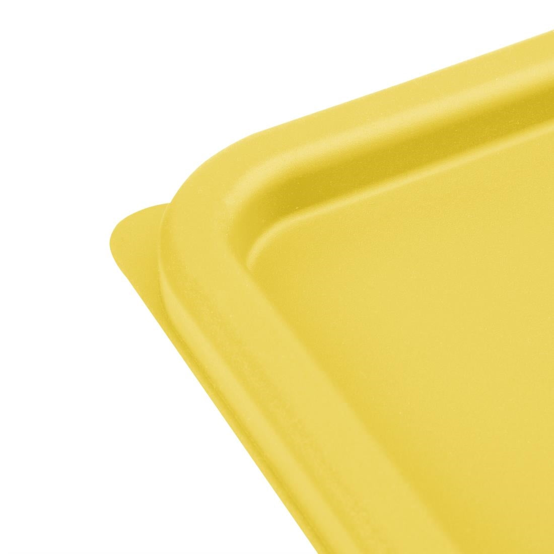 FX137 Hygiplas Square Food Storage Container Lid Yellow Small