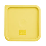 FX138 Hygiplas Square Food Storage Container Lid Yellow Medium